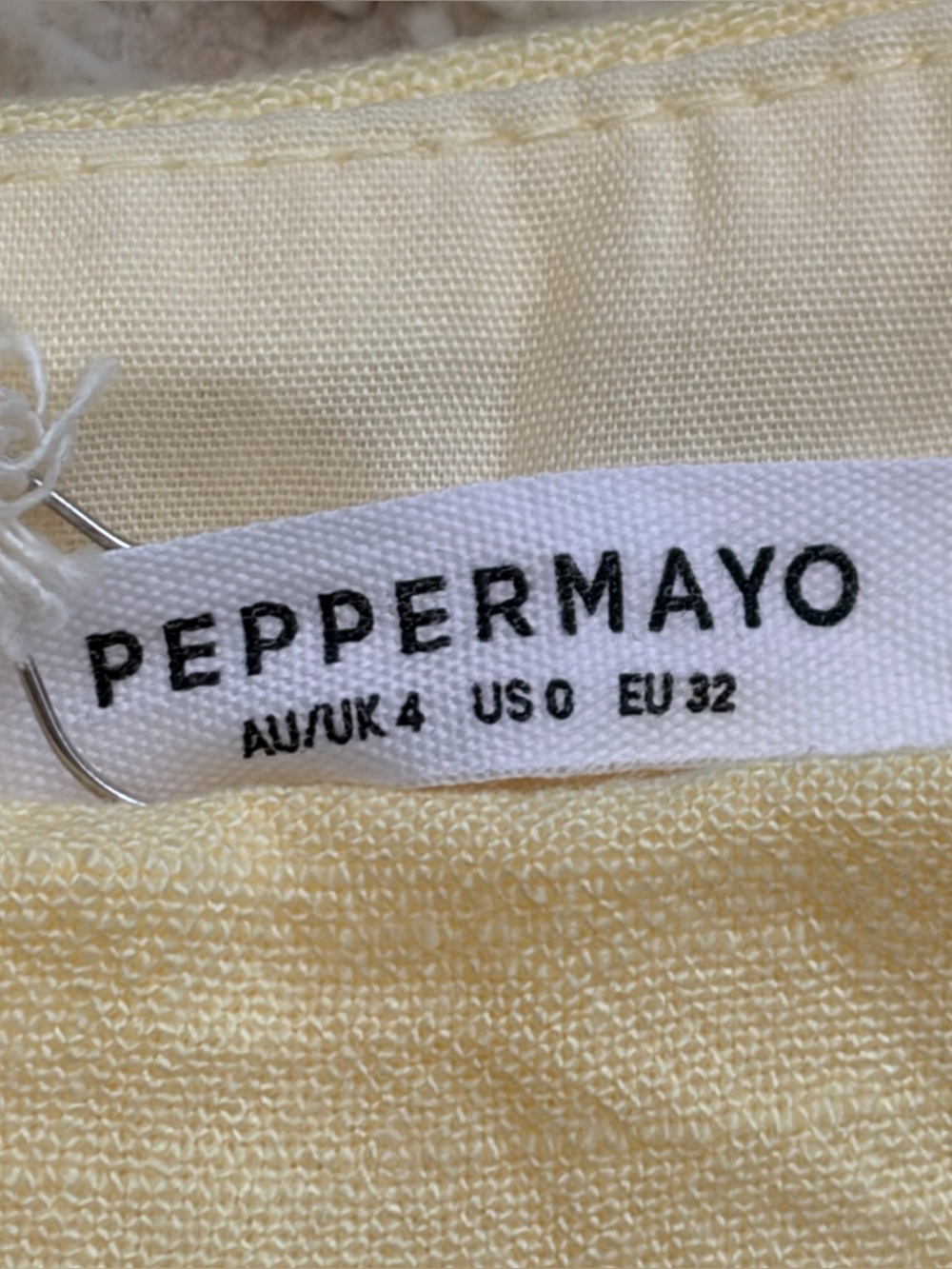 Peppermayo Marissa Linen One Shoulder Top - Yellow 0 - Picture 2 of 14